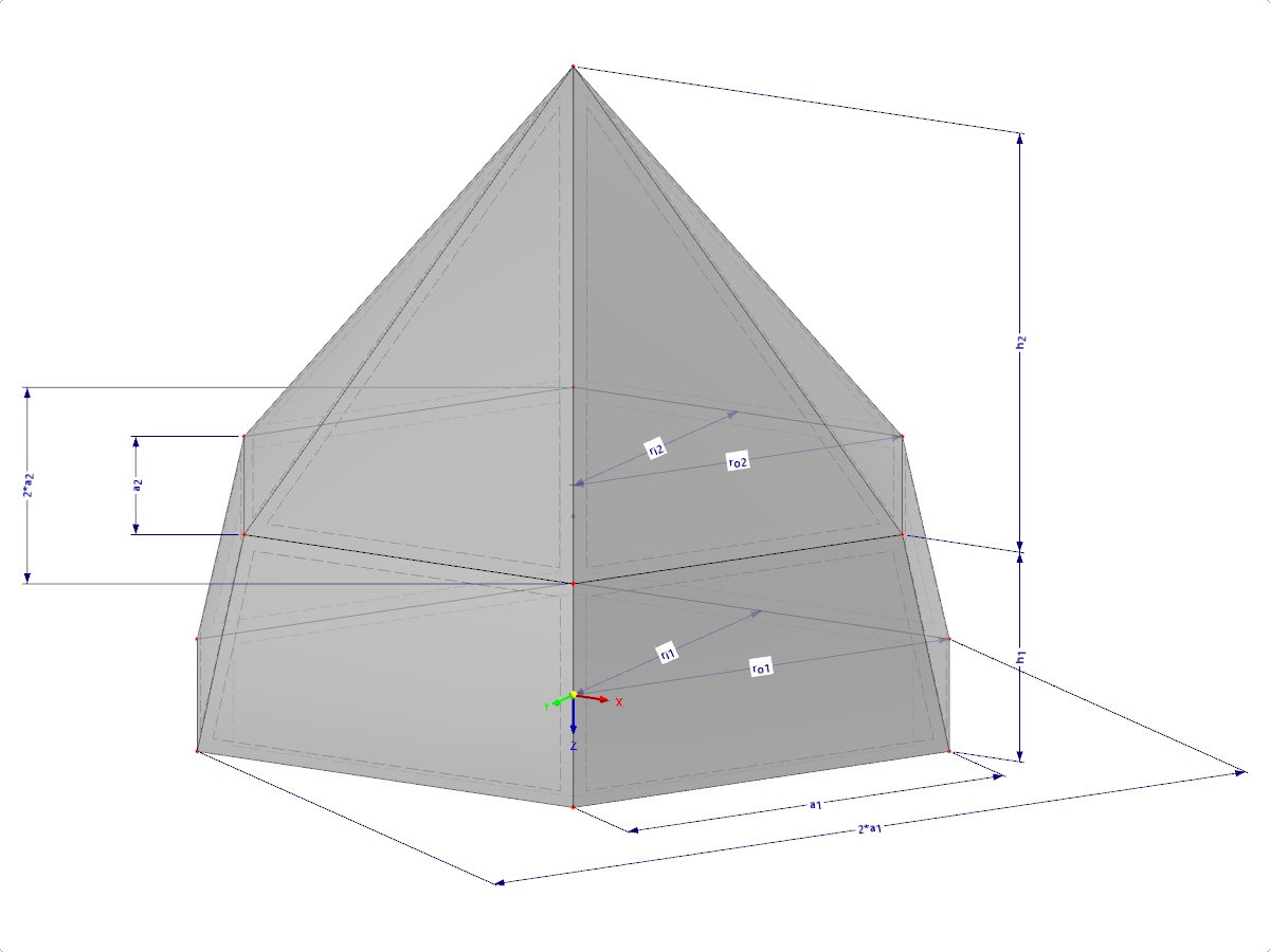 Model 002203 | SLD033 | Zadání pomocí délky okraje, poloměru opsané kružnice nebo poloměru kružnice vepsané s parametry