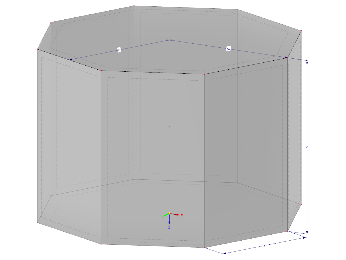 Model 002207 | SLD040 | Zadání pomocí délky okraje, poloměru opsané kružnice nebo poloměru kružnice vepsané s parametry