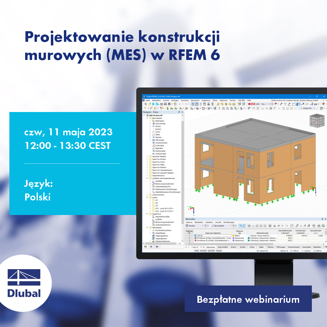 Posouzení zděných konstrukcí (MKP) v programu RFEM 6