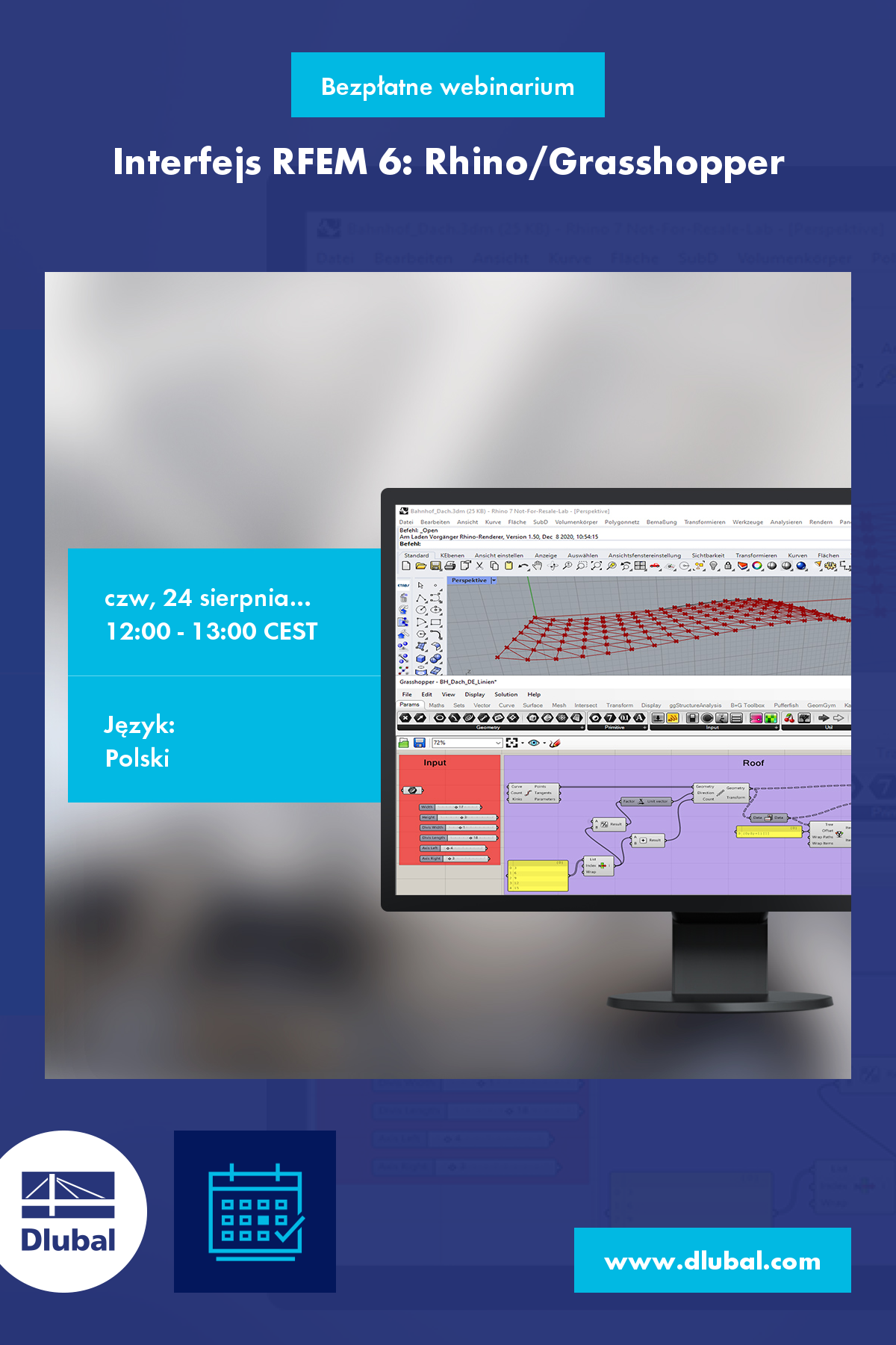 Rozhraní programu RFEM 6: Rhino/Grasshopper