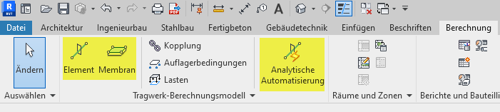 Generování analytického modelu v programu Revit