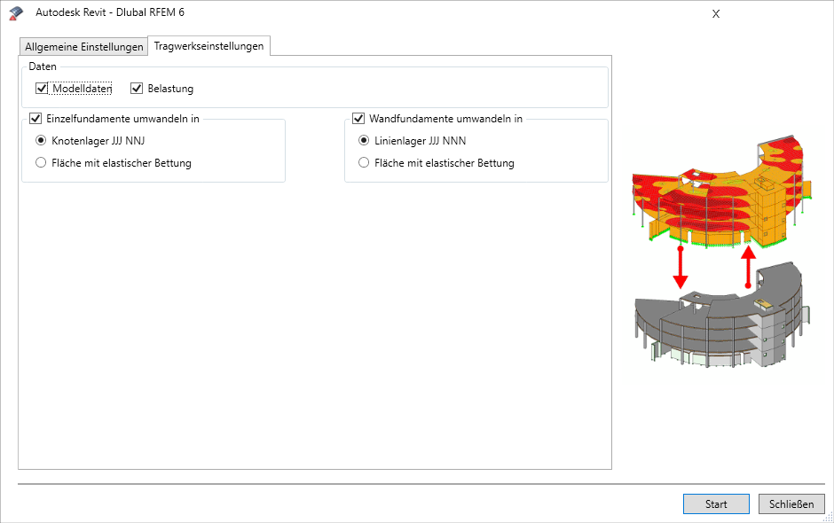 Export do programu RFEM – Statické parametry