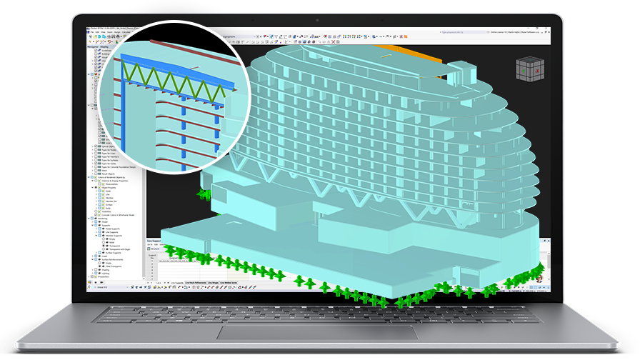 Banner programu RFEM (budovy)