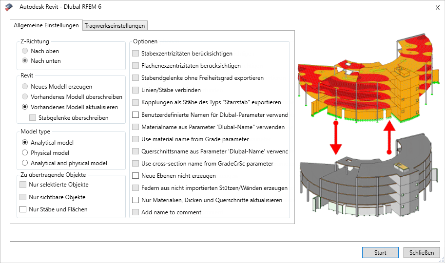 Import z programu RFEM - Obecná nastavení