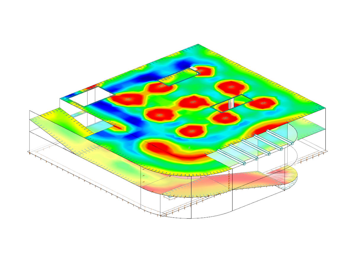 Přídavný modul RF-CONCRETE NL programu RFEM | Nelineární výpočet železobetonu pro mezní stav použitelnosti