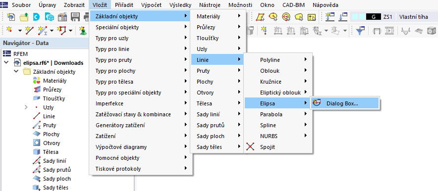 FAQ 005384 | Jak mohu zadat elipsu v programu RFEM 6?