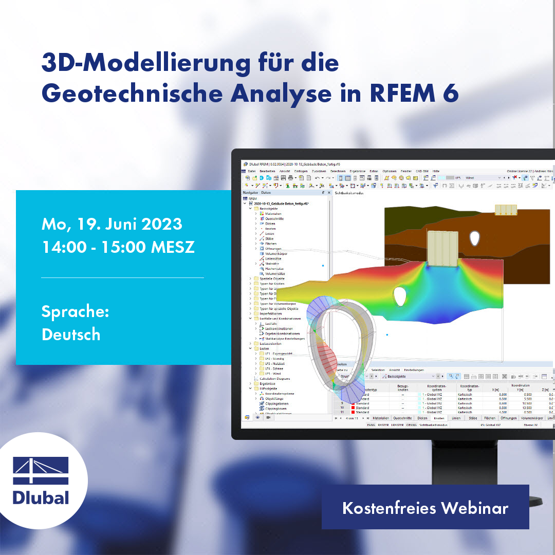 3D modelování pro geotechnickou analýzu v programu RFEM 6