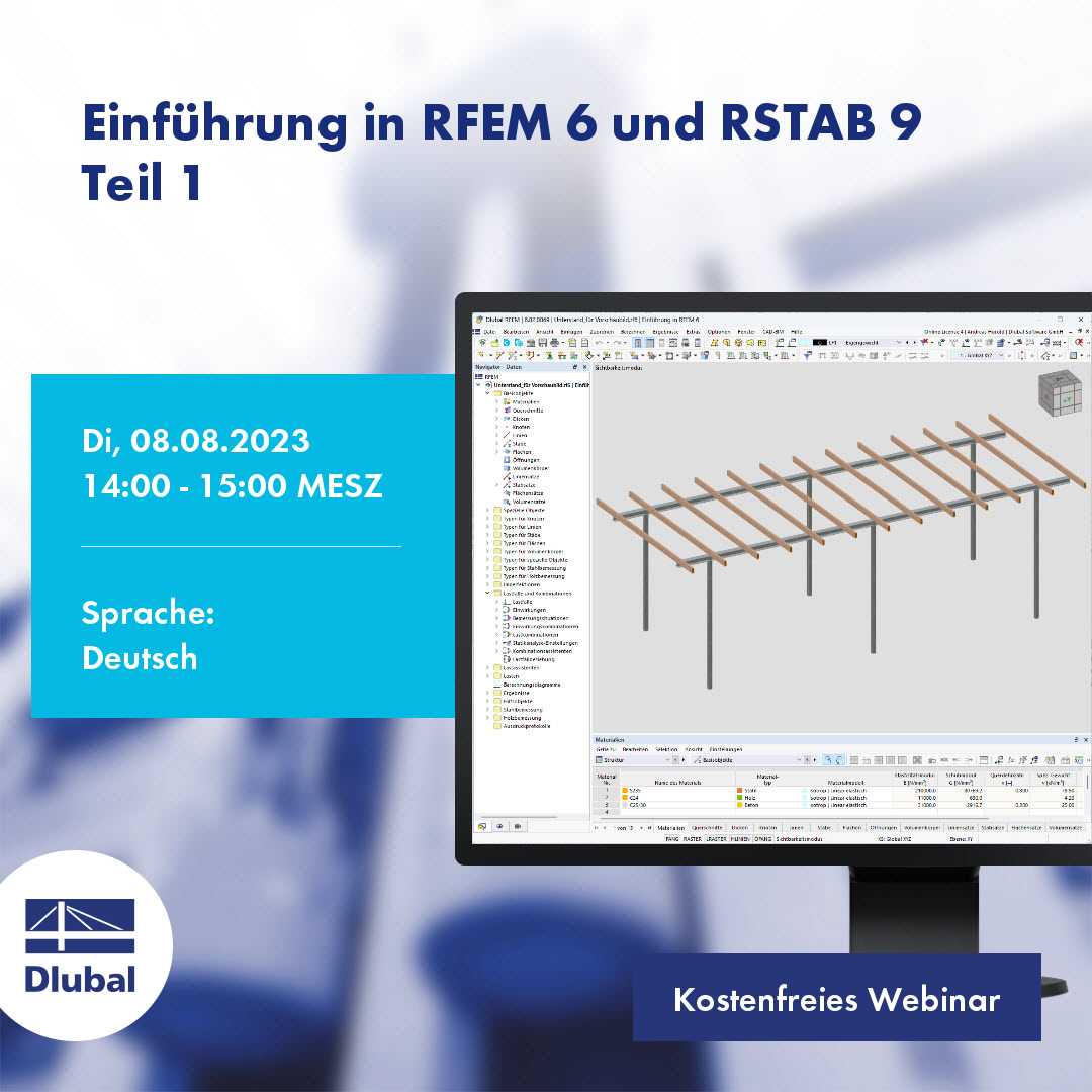 Úvod do programů RFEM 6 a RSTAB 9, část 1