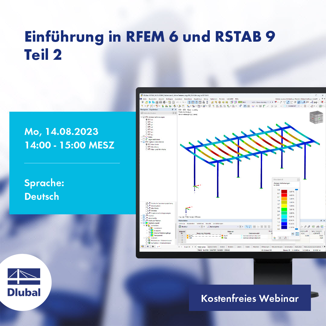 Úvod do programů RFEM 6 a RSTAB 9, část 2