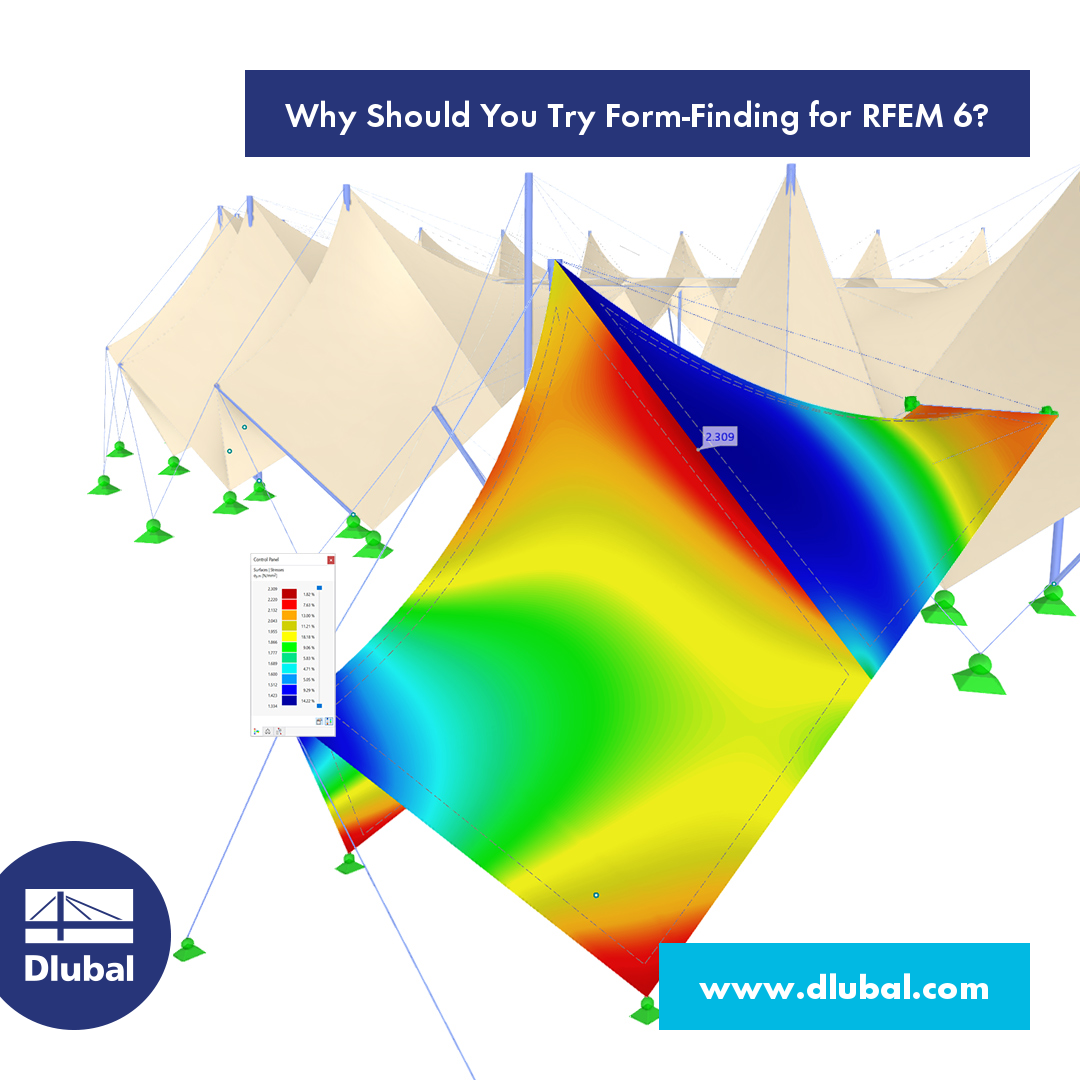 Proč byste měli vyzkoušet Form-finding pro RFEM 6?