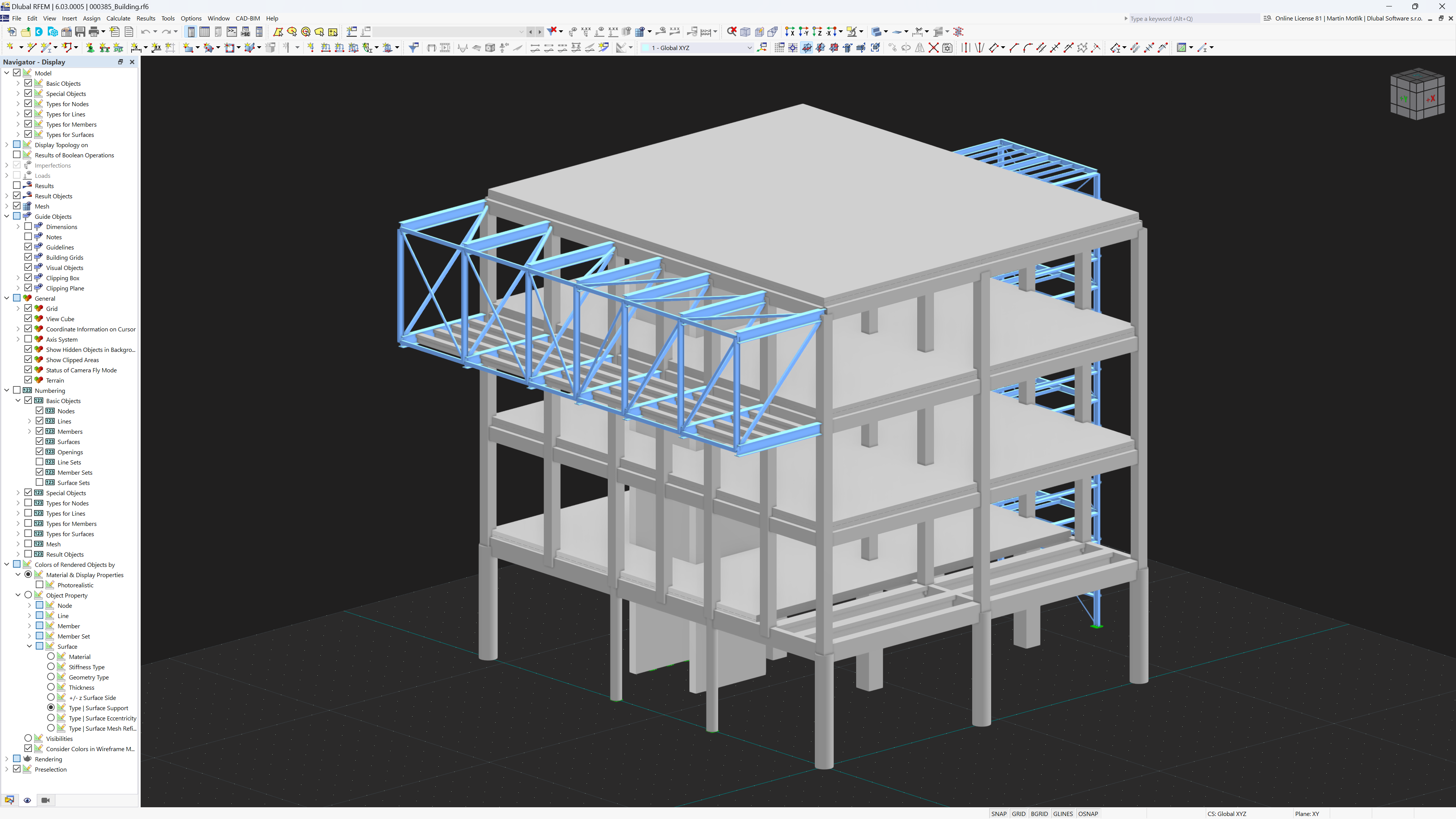 Model železobetonové konstrukce v RFEM 6