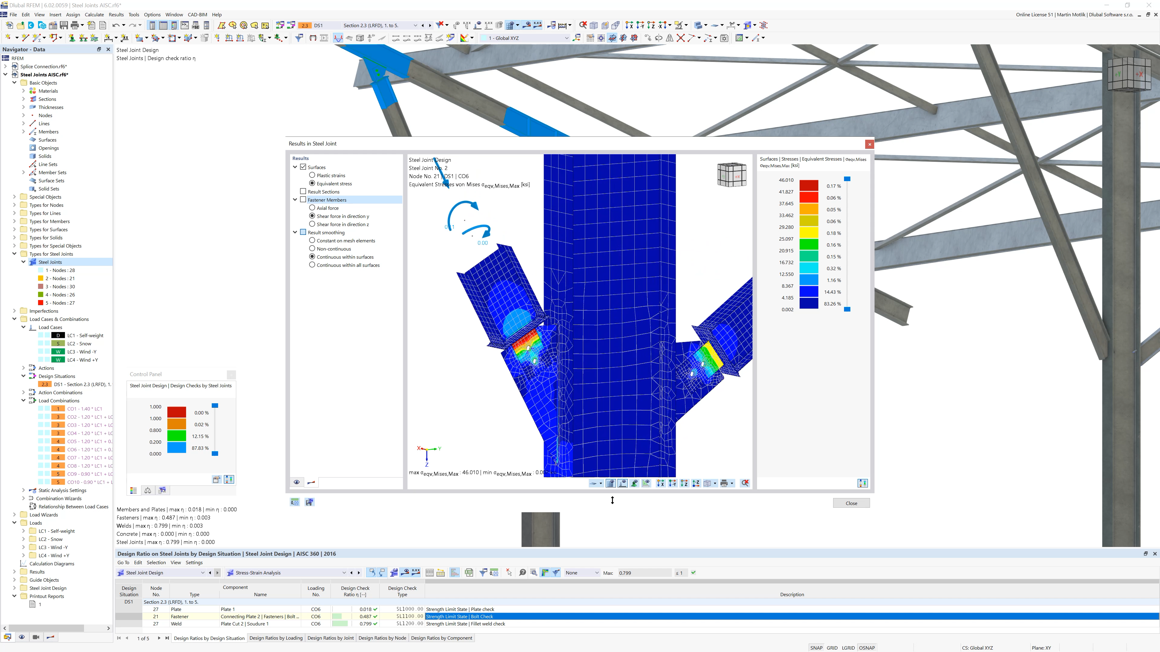 Ocelové přípoje pro RFEM 6 | Výsledky