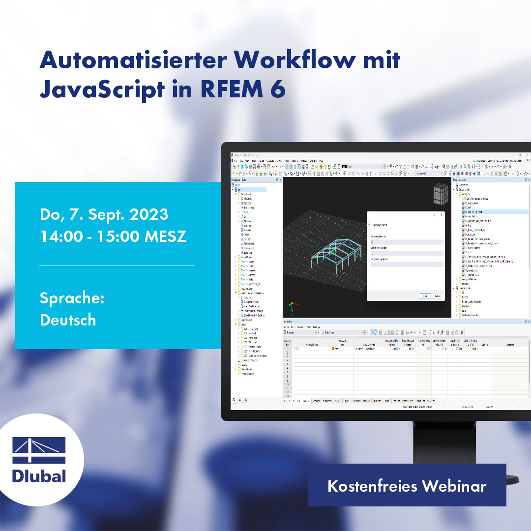 Automatizovaný pracovní postup pomocí JavaScriptu v programu RFEM 6