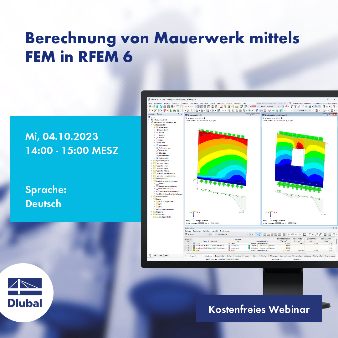 Výpočet zdiva metodou konečných prvků v programu RFEM 6