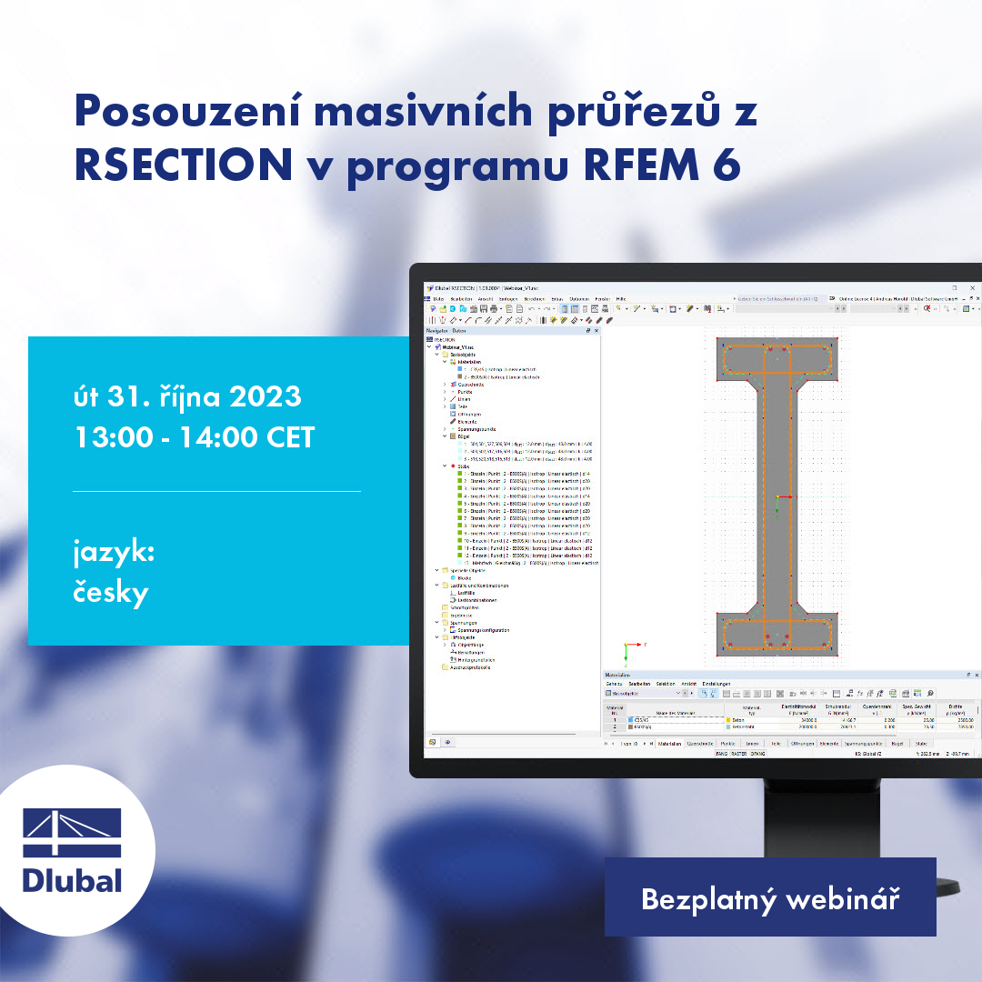 Posouzení masivních průřezů z RSECTION v programu RFEM 6
