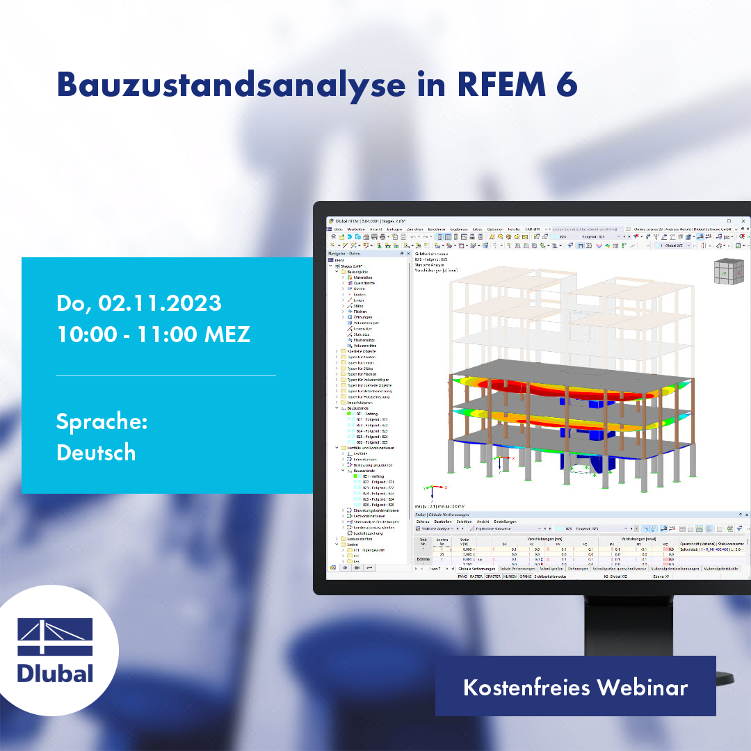 Analýza fází výstavby v programu RFEM 6