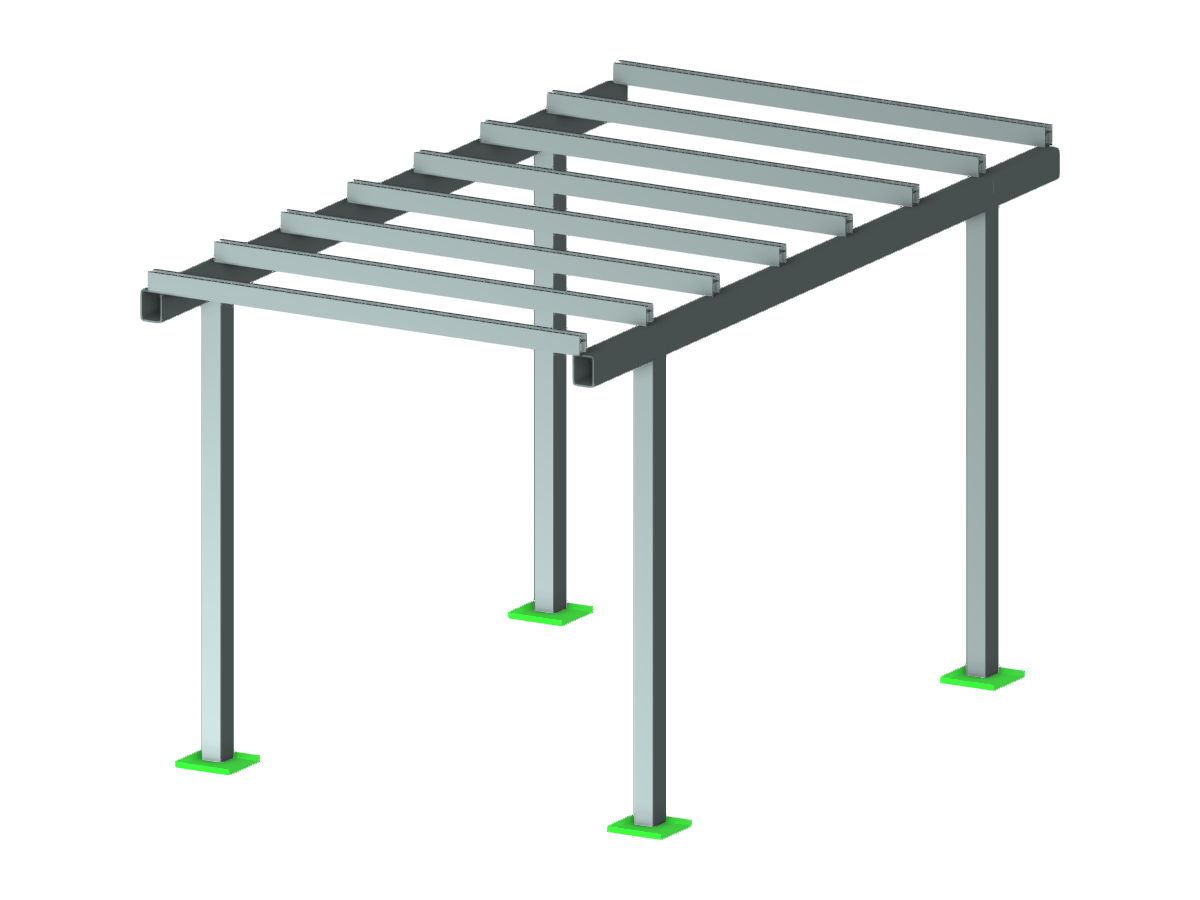 Model 003930 | Konstrukce přístřešku