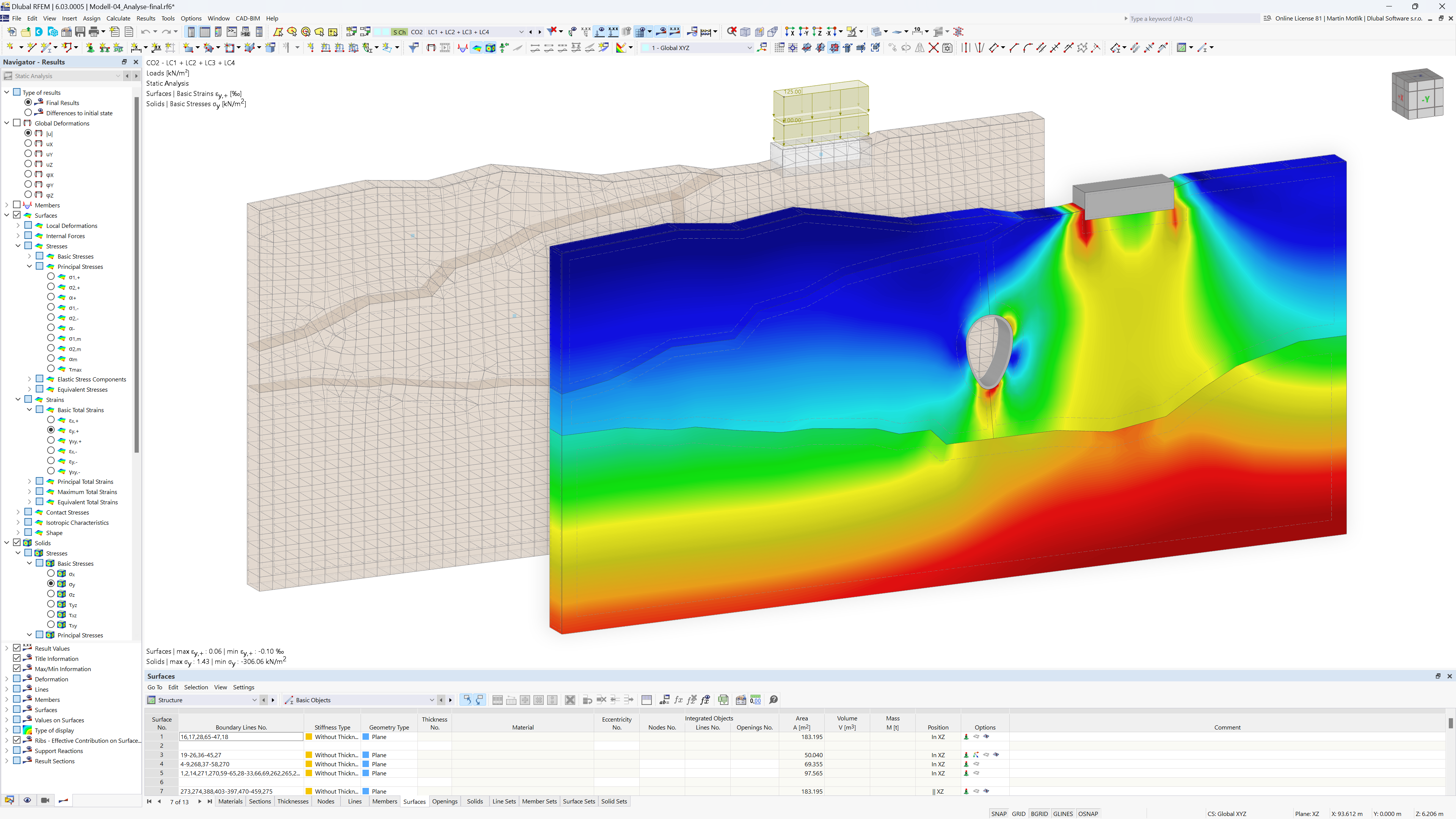 Banner B | Geotechnická analýza pro RFEM 6