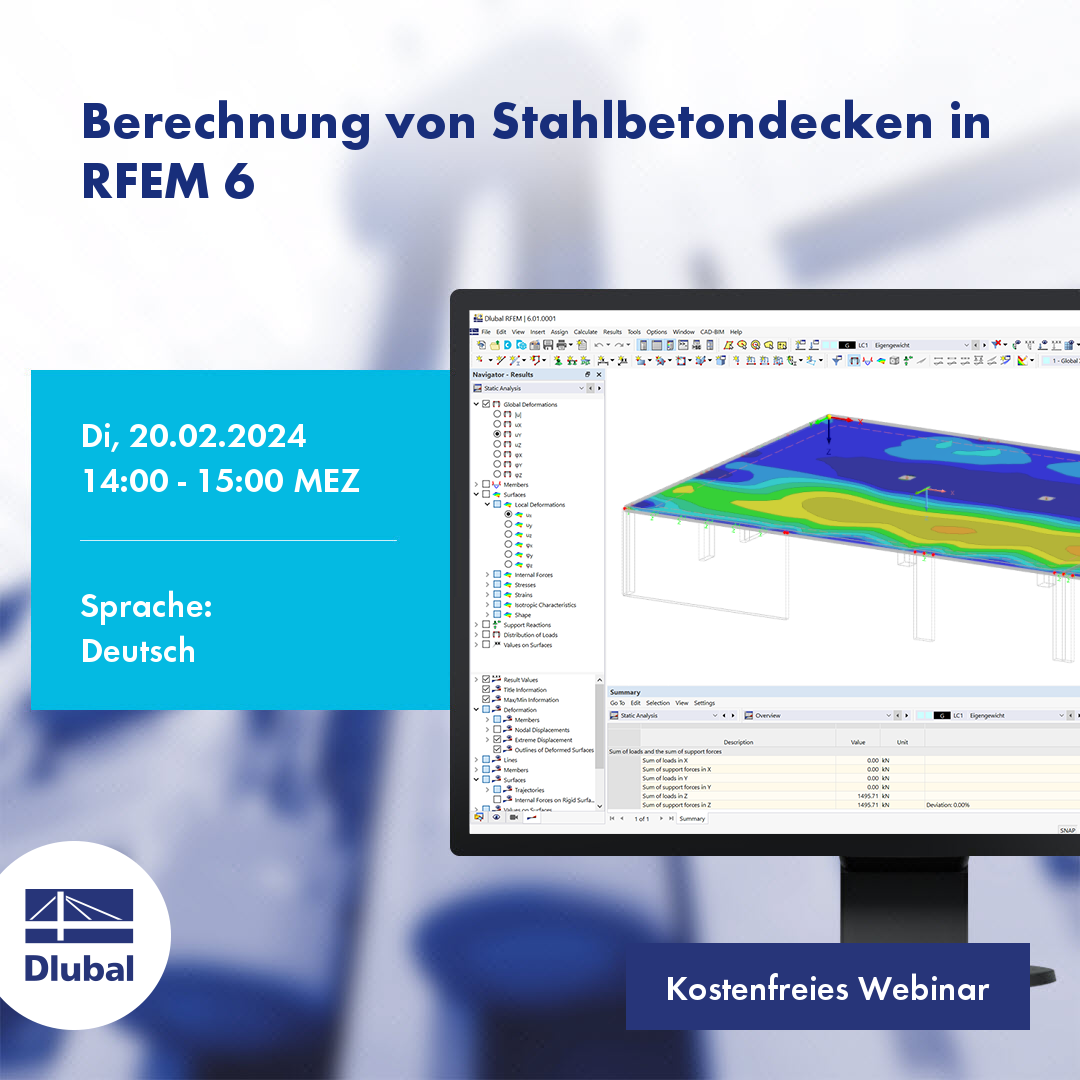 Posouzení železobetonových desek v programu RFEM 6