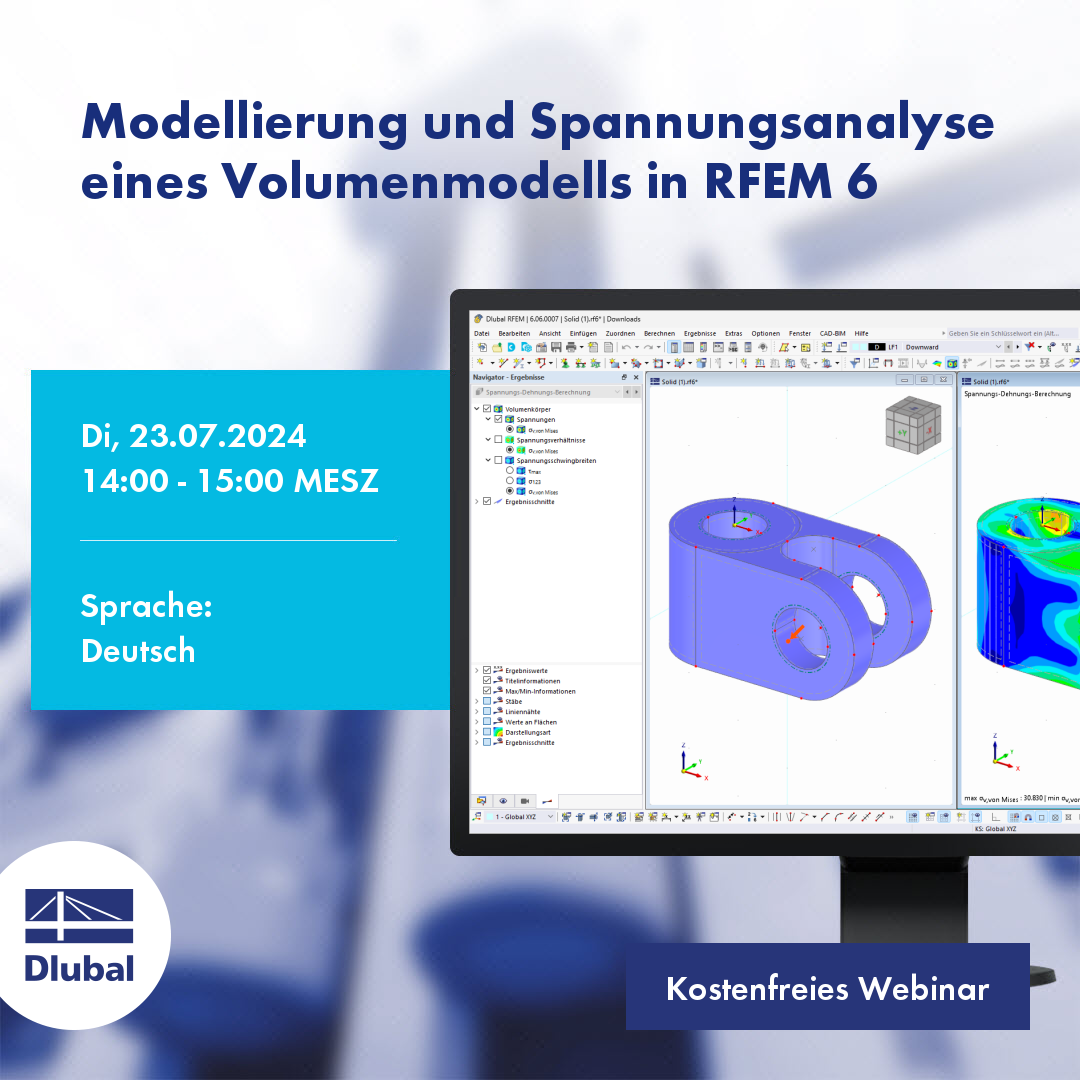 Modelování a analýza napětí modelu tělesa v programu RFEM 6