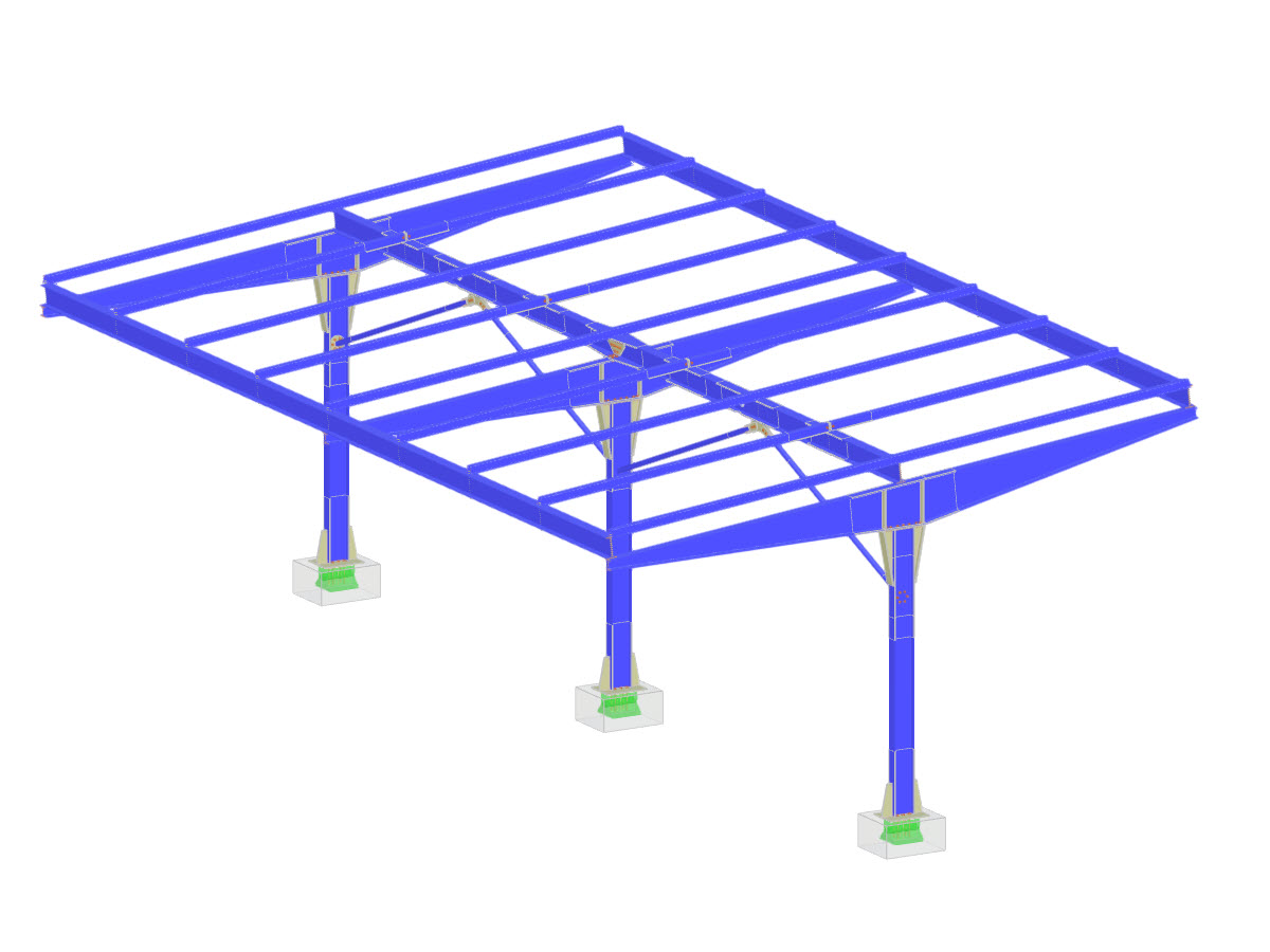 Model 004954 | Smykové spoje fotovoltaické střechy