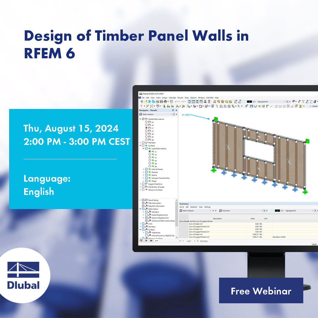 Posouzení dřevěných panelových stěn v programu\n RFEM 6