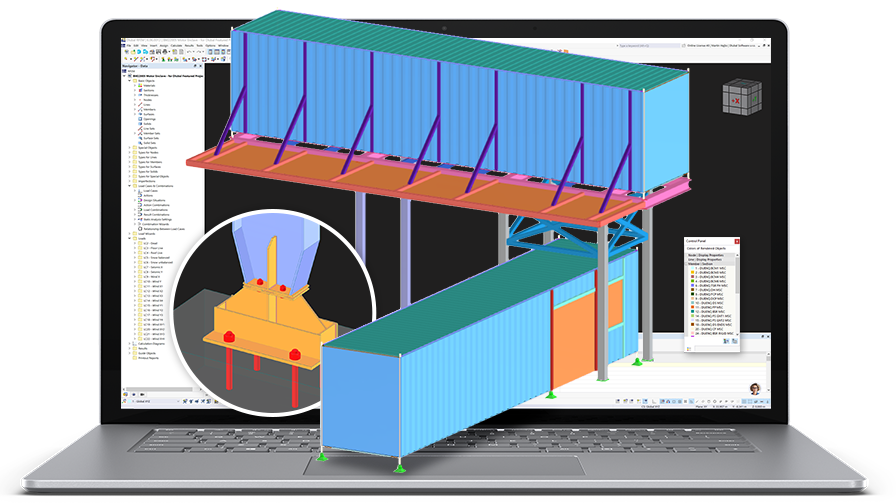 Řešení pro kontejnerové konstrukce v programu RFEM 6