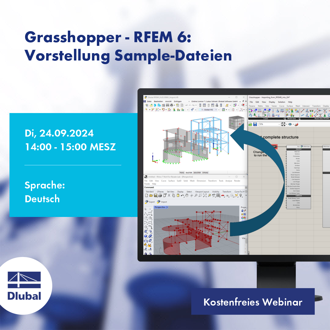 Grasshopper – RFEM 6: \n Prezentace vzorových souborů