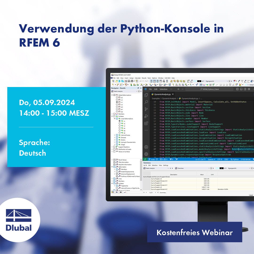 Použití Python Console v programu RFEM 6