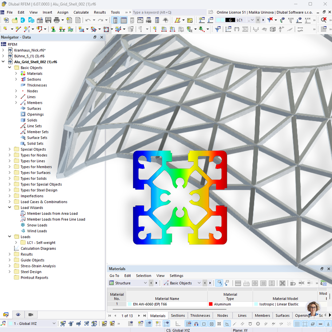 Záznam webináře | Konstrukce s vyztuženými hliníkovými profily v programech RSECTION 1 a RFEM 6