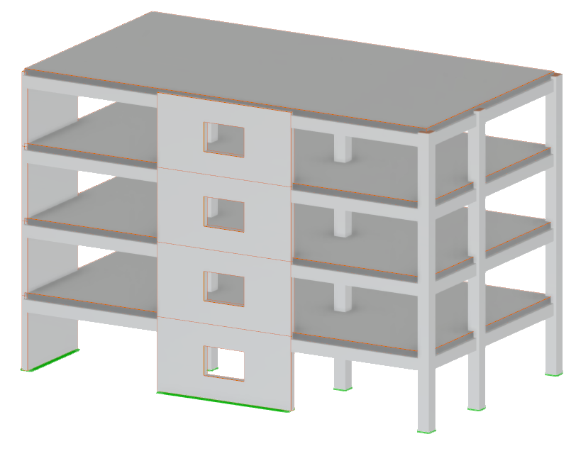 Model 005034 | Vícepodlažní betonová budova | ACI 318-19