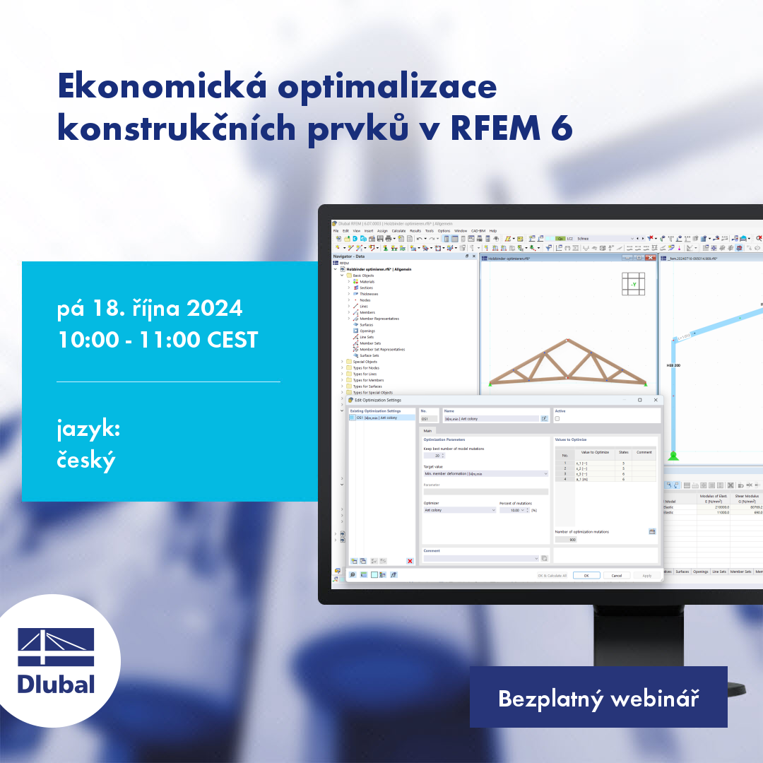 Ekonomická optimalizace konstrukčních prvků v RFEM 6