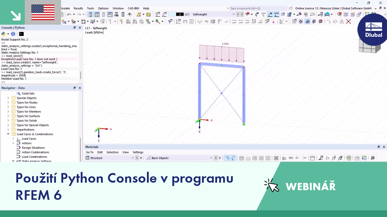 VG 005034 | WEBINÁŘ | Použití Python Console v programu RFEM 6