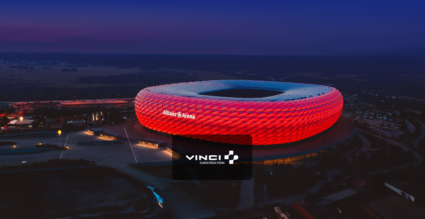 Naši zákazníci | Allianz Arena s logem Vinci