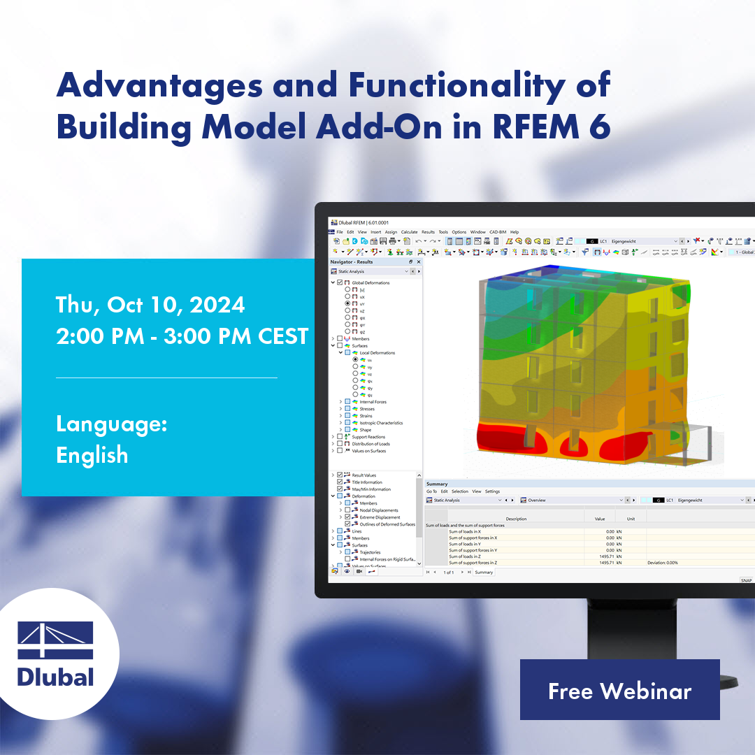 Výhody a funkčnost addonu Model budovy v programu RFEM 6