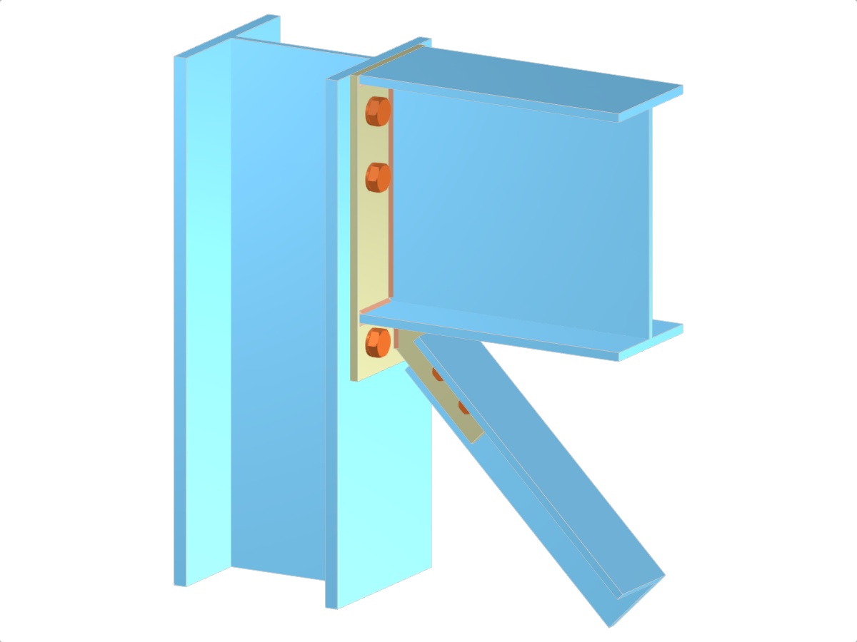 Model 005103 | Zpevnění | Beam and Diagonals to Continuous Column