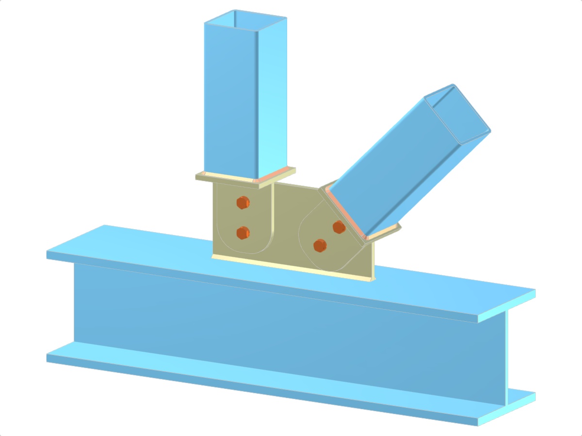 Model 005249 | Příhradový vazník | Diagonála a kolmo k pásu