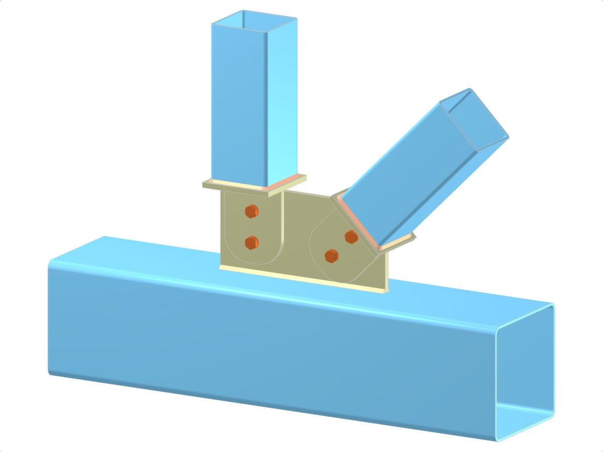 Model 005250 | Příhradový vazník | Diagonála a kolmo k pásu