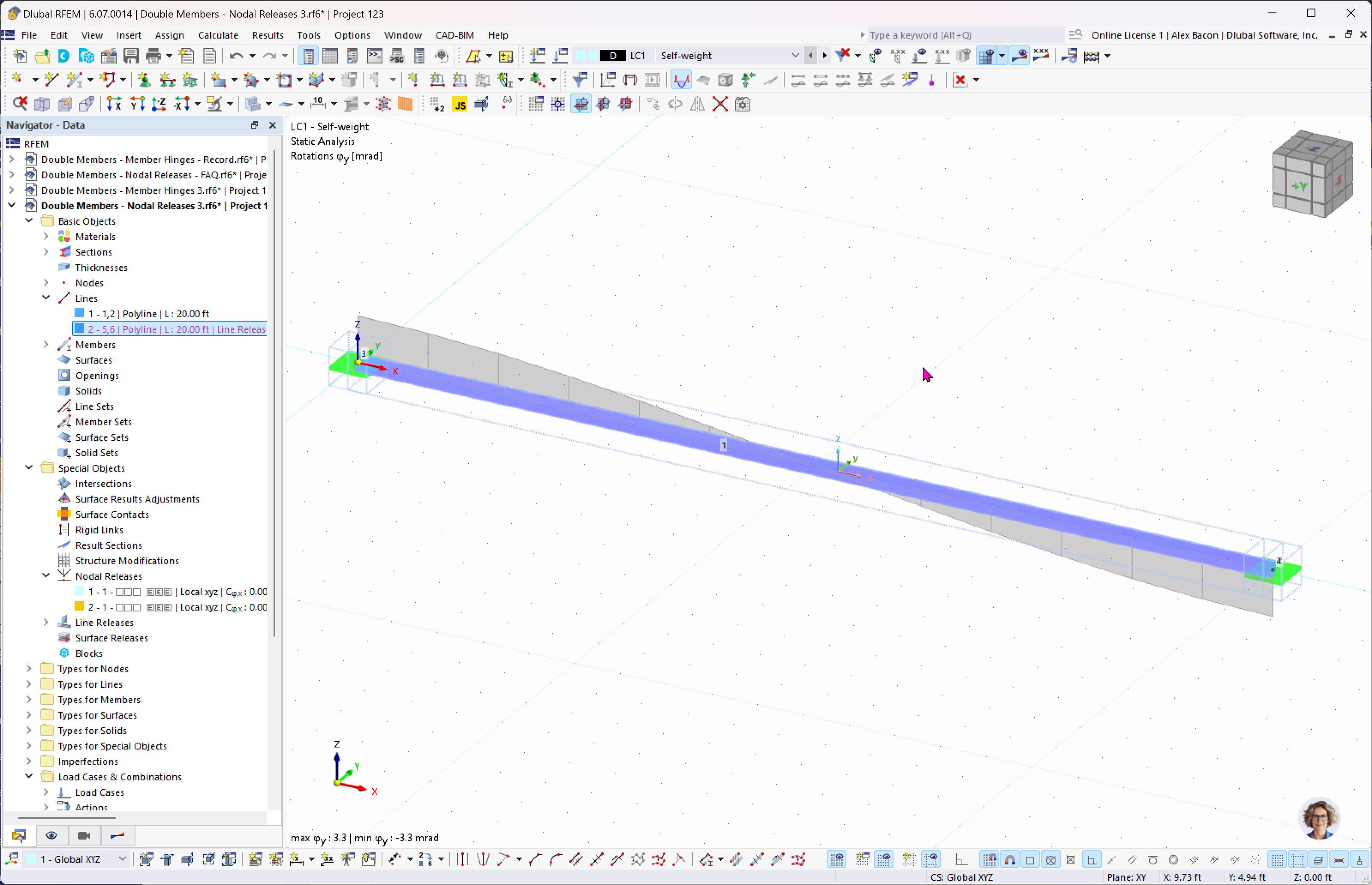 FAQ 005607 | Je možné v programu RFEM 6 modelovat dvojitý prut?