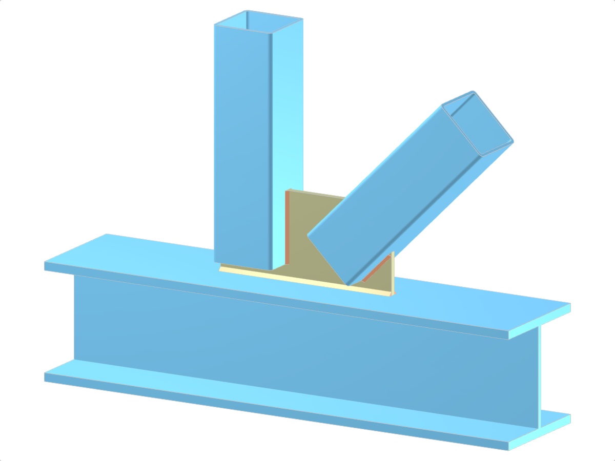 Model 005260 | Příhradový vazník | Diagonála a kolmo k pásu