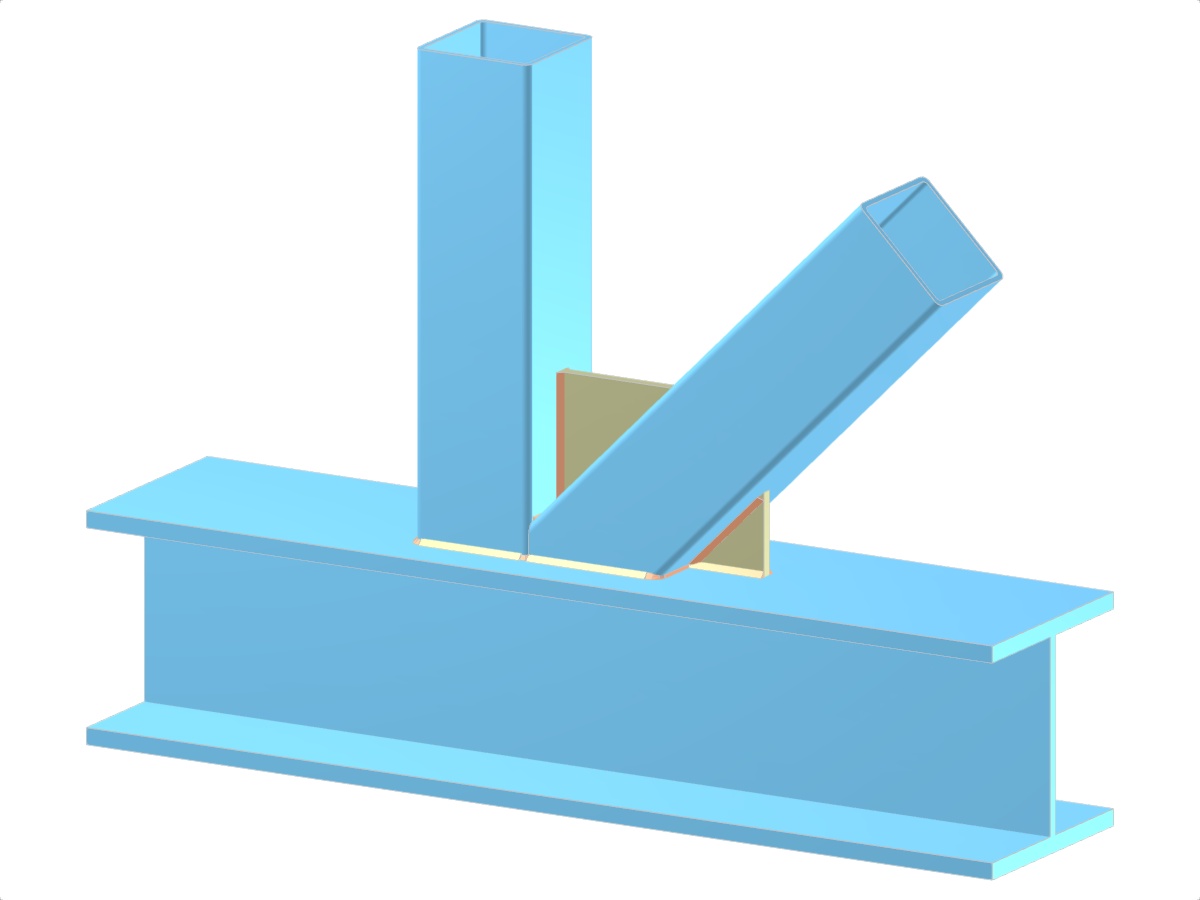 Model 005261 | Příhradový vazník | Diagonála a kolmo k pásu