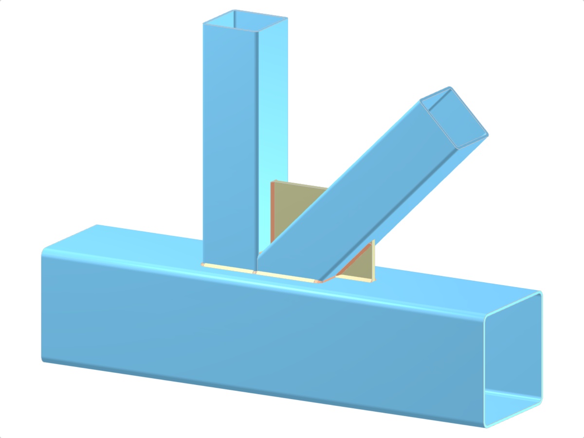 Model 005264 | Příhradový vazník | Diagonála a kolmo k pásu