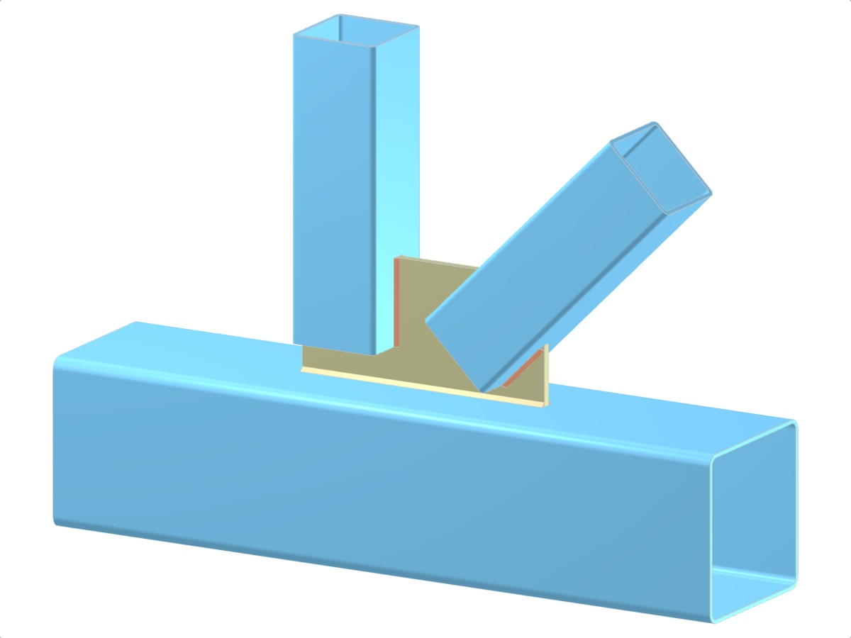 Model 005265 | Příhradový vazník | Diagonála a kolmo k pásu