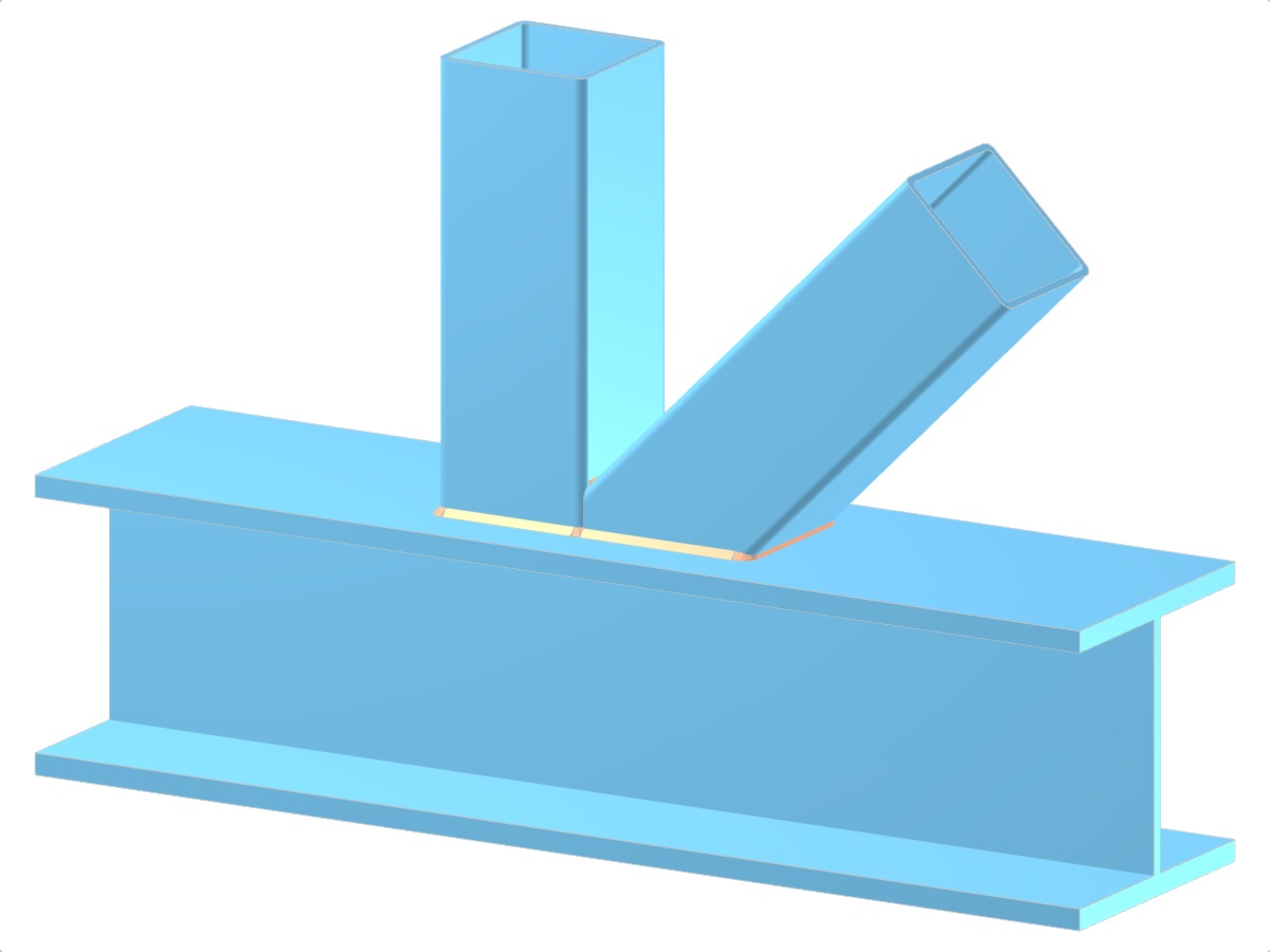 Model 005267 | Příhradový vazník | Diagonála a kolmo k pásu