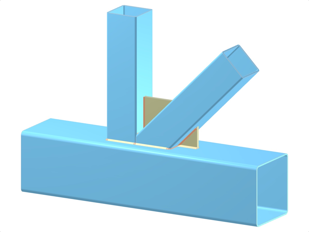 Model 005269 | Příhradový vazník | Diagonála a kolmo k pásu