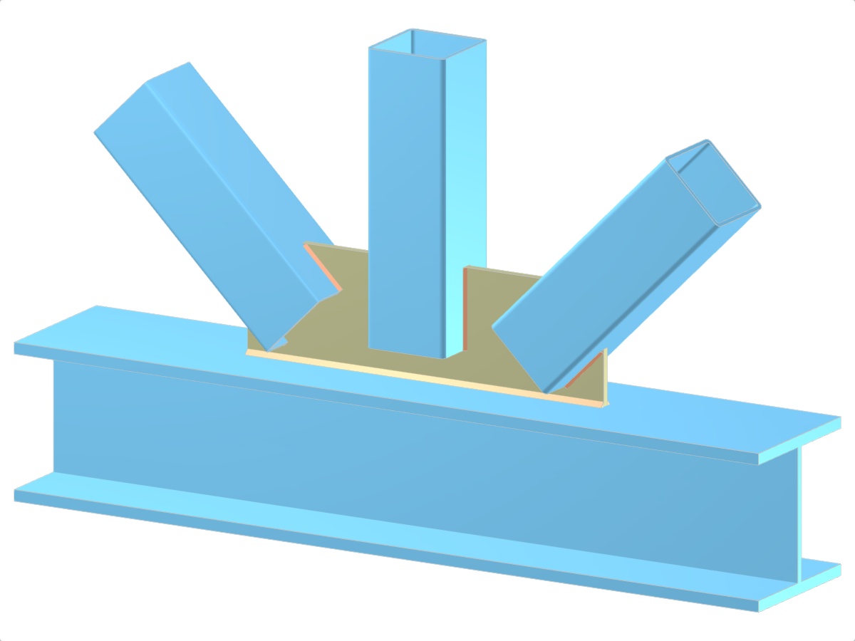 Model 005324 | Příhradový vazník | Diagonály a kolmice k pásu