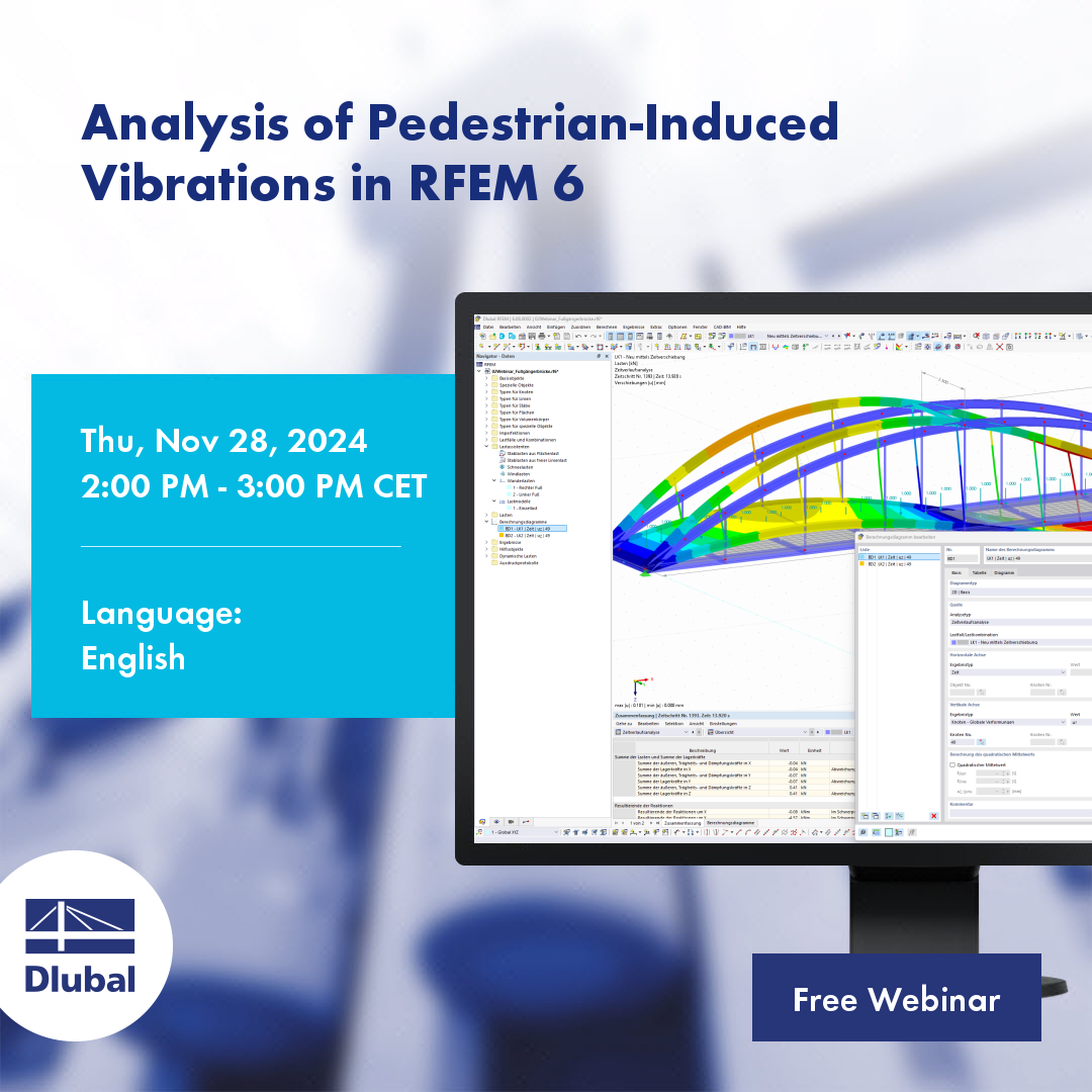 Analýza kmitání vyvolaného chodci v programu RFEM 6