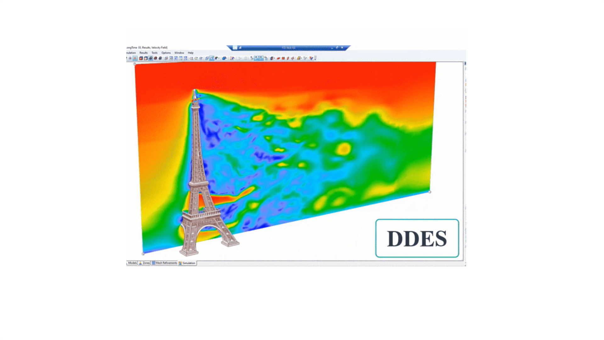 DDES turbulence model v RWIND simulačním vizualizačním softwaru