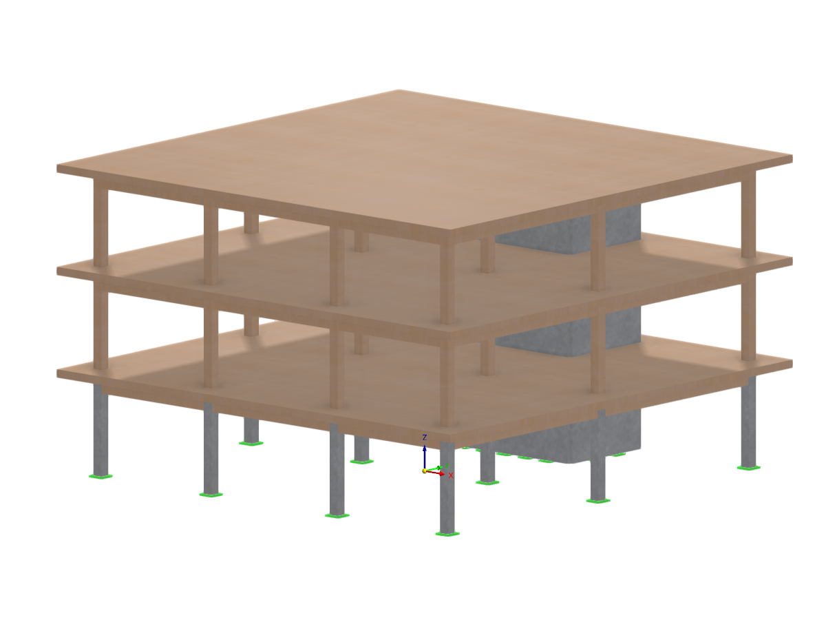 Model 005483 | CLT a dřevěná prutová konstrukce | NDS 2024