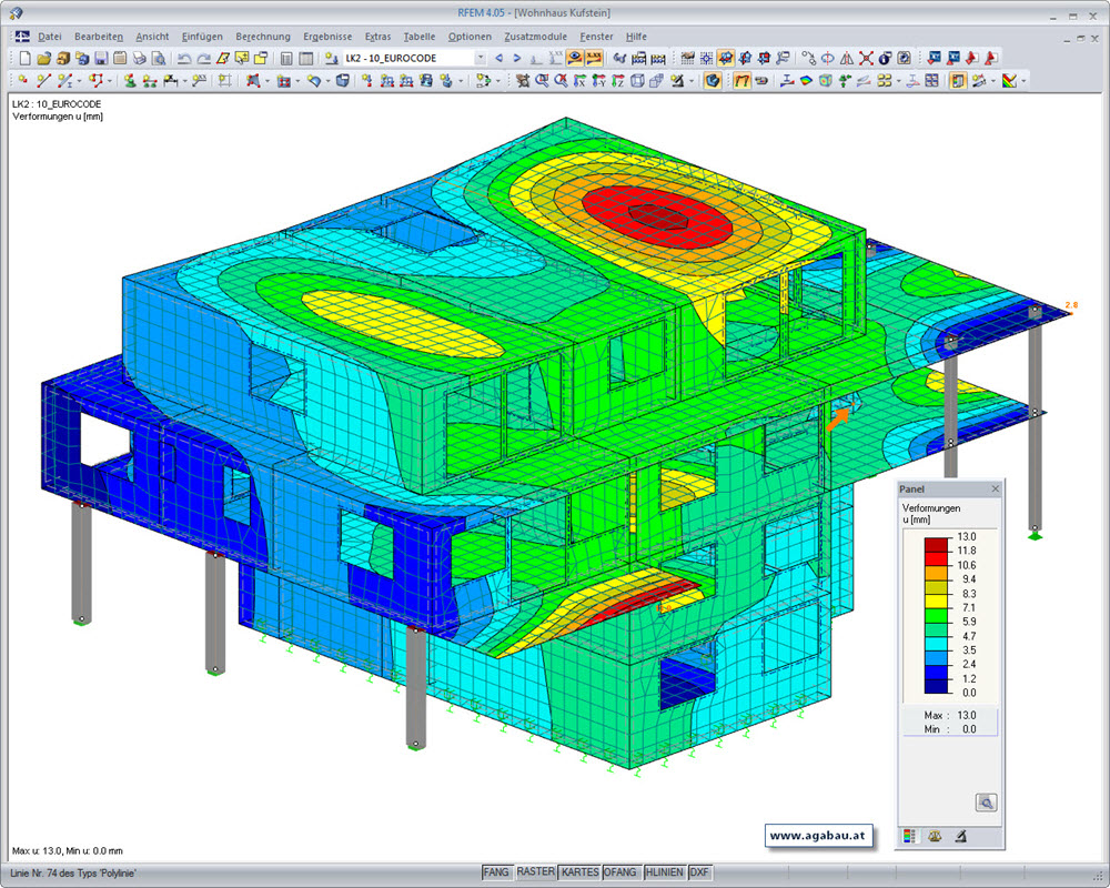 Wohnhaus | Realisiert mit RFEM von AGA-Bau-Planungs GmbH Kufstein, Österreich | www.agabau.at